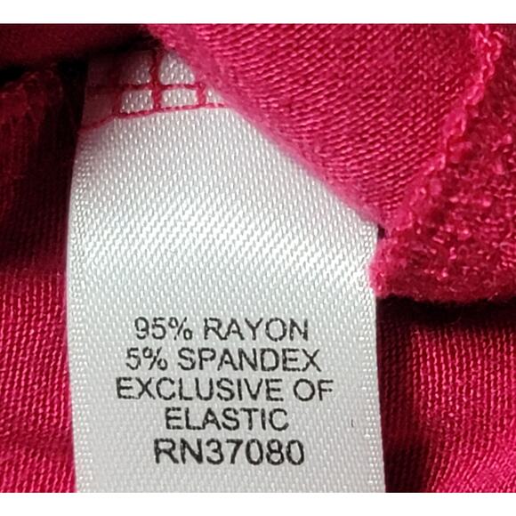 Cato Fuchsia Crisscross V Neck Bell Sleeves Top Large Lightweight Soft Stretchy - Picture 7 of 7